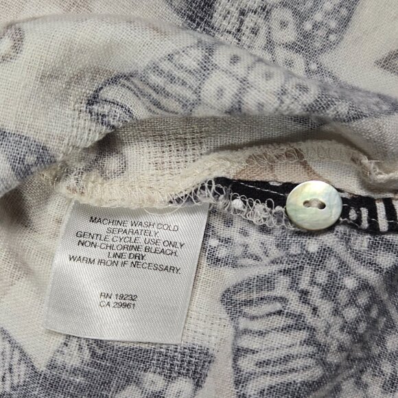 Alfred Dunner 18P Linen‎ Blend Blouse Boho Floral Cottagecore Button Shirt - Picture 9 of 12